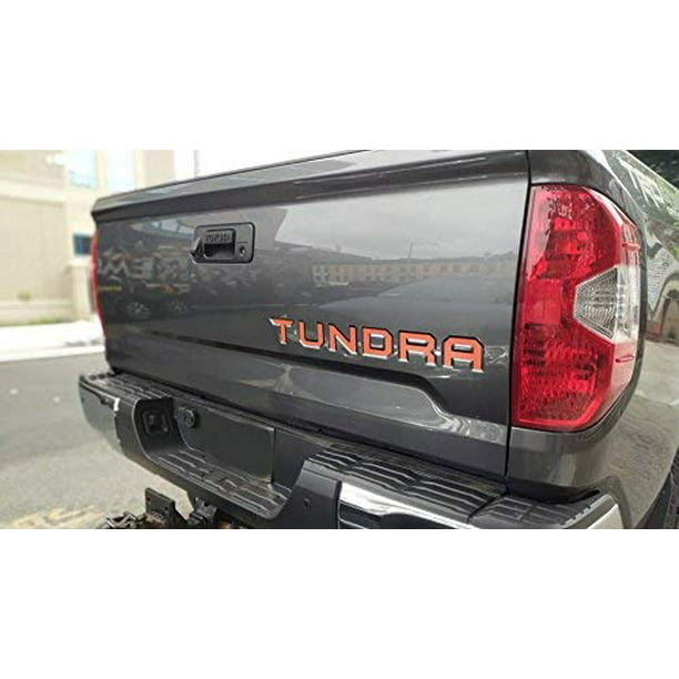 For 2014 15 16 17 2018 Toyota Tundra Tailgate Letter Inserts Trim Molding Black